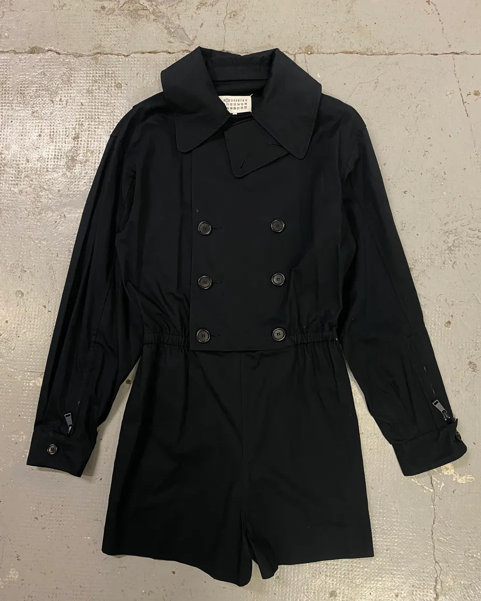 Maison Margiela Navy Trench Cropped Classy Jump Suit hZaQtJn 0