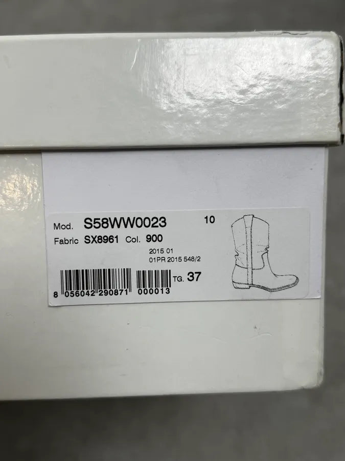 Maison Margiela Black Western Texan Black Ankle Leather Boots nkAlLno 9