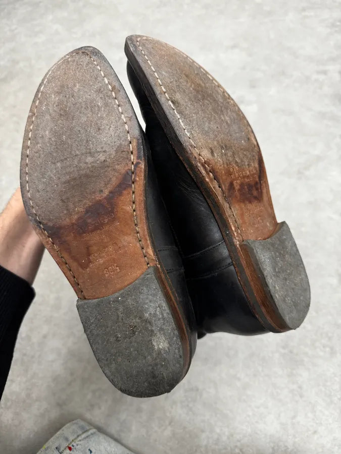 Maison Margiela Black Western Texan Black Ankle Leather Boots nkAlLno 4