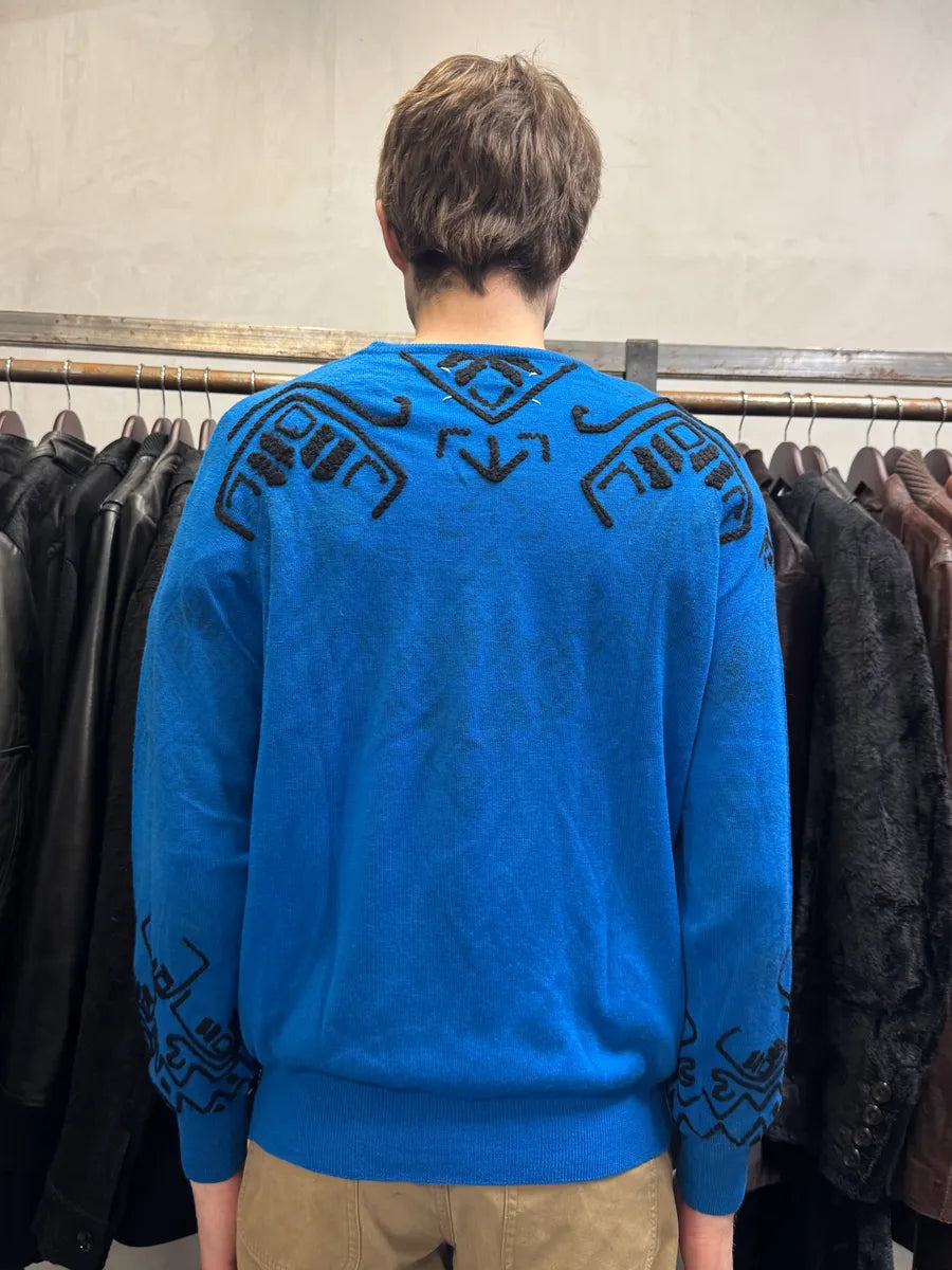 AW2014 Maison Margiela Blue & Black Mozaic Contemporary Sweater iPgQHRN 2