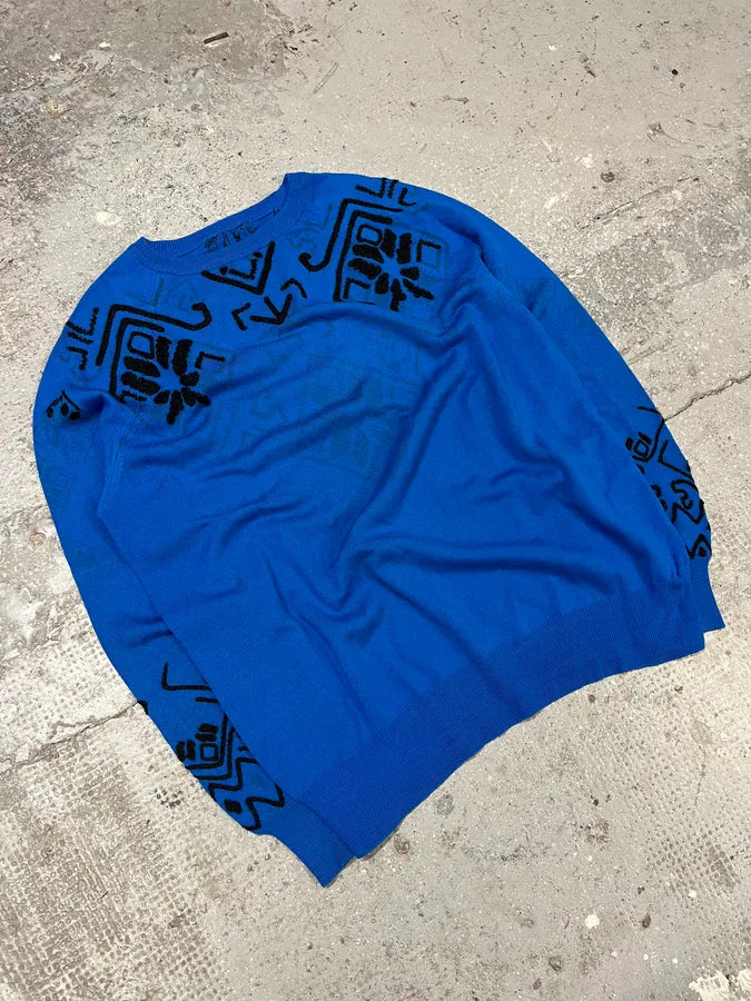 AW2014 Maison Margiela Blue & Black Mozaic Contemporary Sweater iPgQHRN 3