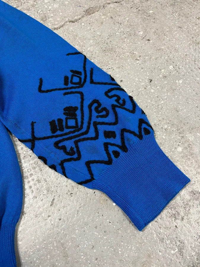 AW2014 Maison Margiela Blue & Black Mozaic Contemporary Sweater iPgQHRN 4