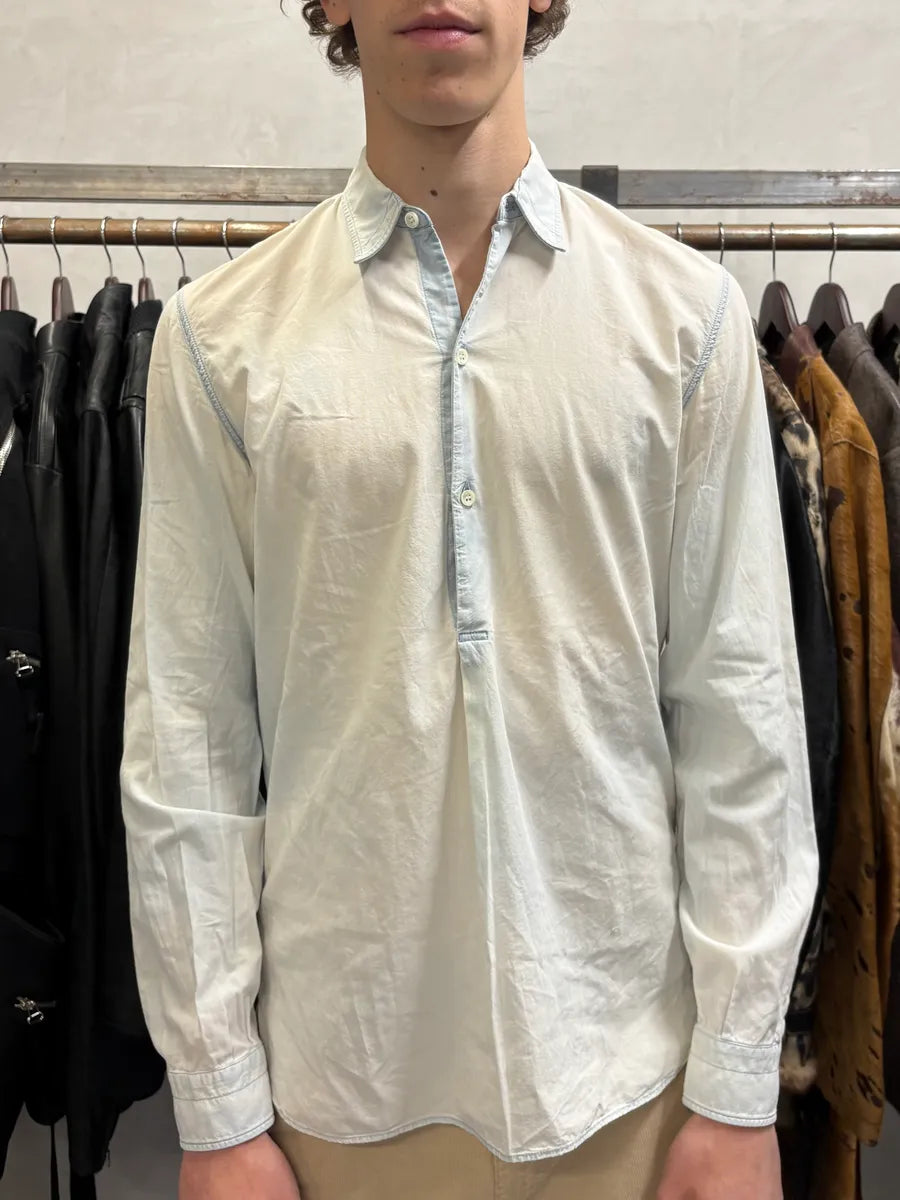 Maison Margiela Blue Henley Shirt (M/L) rQVssPv 1