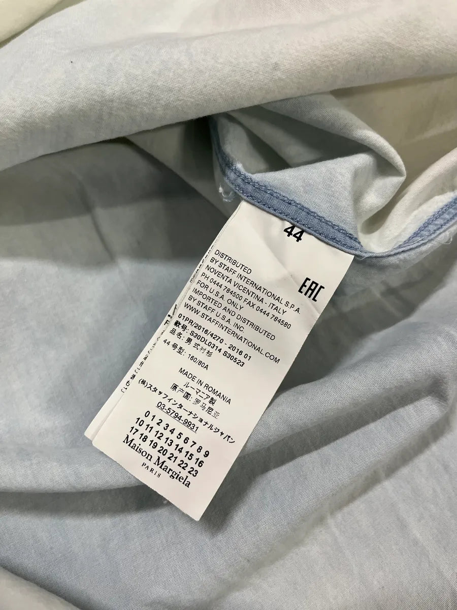 Maison Margiela Blue Henley Shirt (M/L) rQVssPv 12