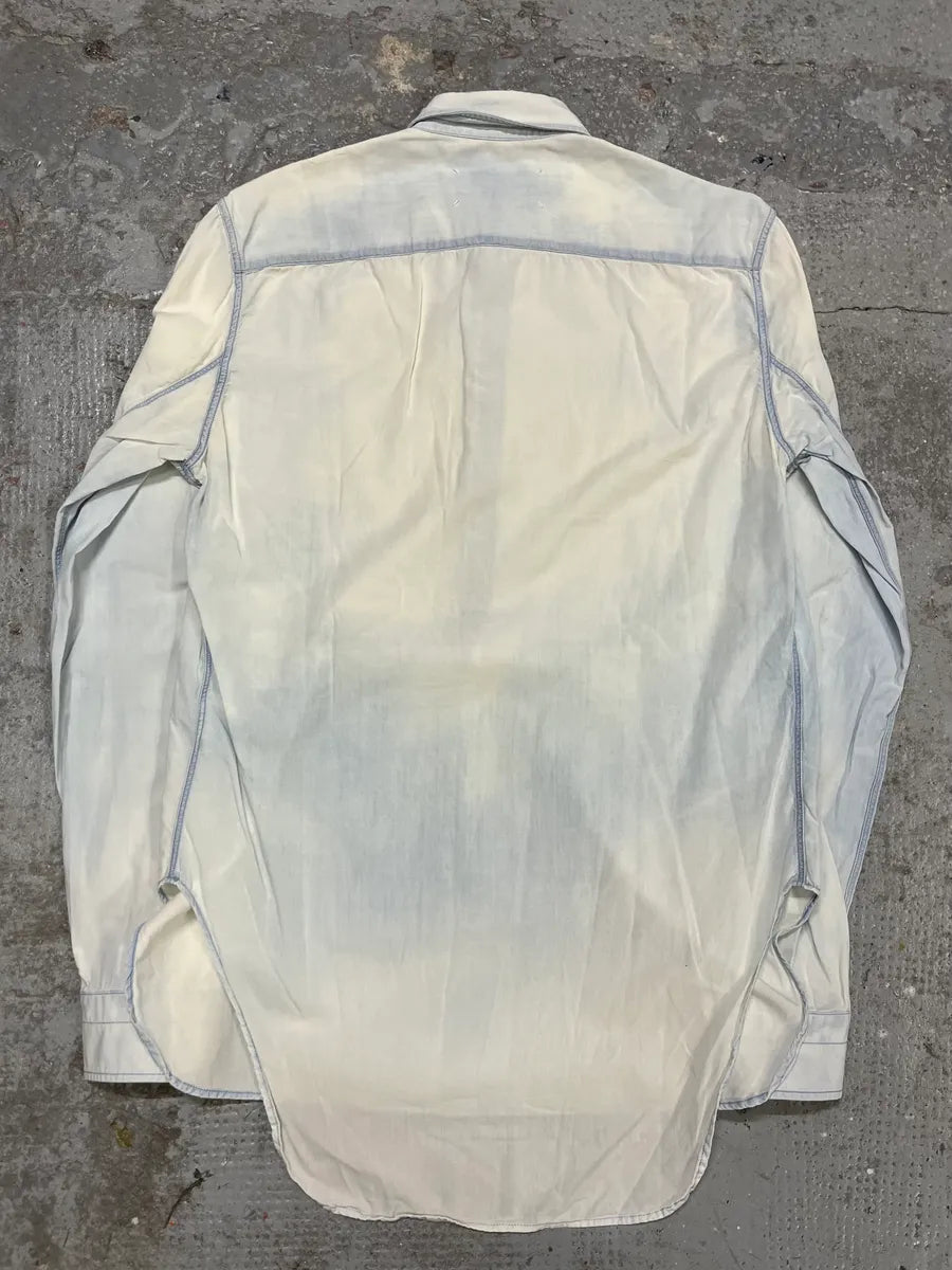 Maison Margiela Blue Henley Shirt (M/L) rQVssPv 7