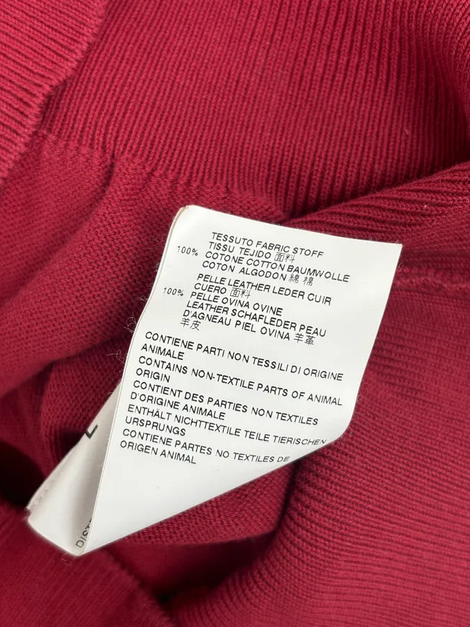 SS2015 Maison Margiela Red Bordeaux Wool Signature Elbow Patch Sweater ajbSvin 10