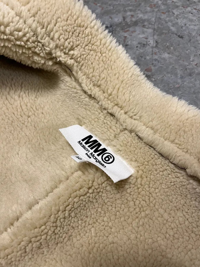 Maison Margiela Brown 5 Zips Shearling Leather Vest PJEqaAD 10