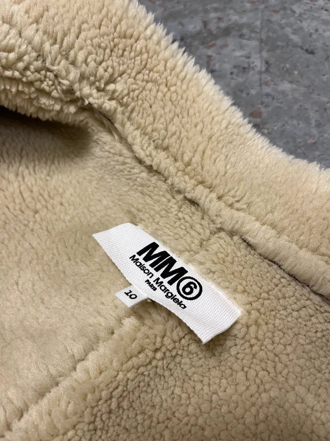 Maison Margiela Brown 5 Zips Shearling Leather Vest PJEqaAD 11