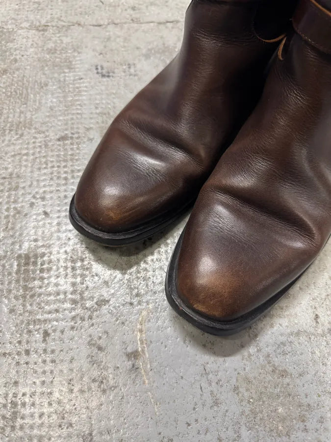 Maison Margiela Brown Ankle Leather Boots DCLLoMn 4