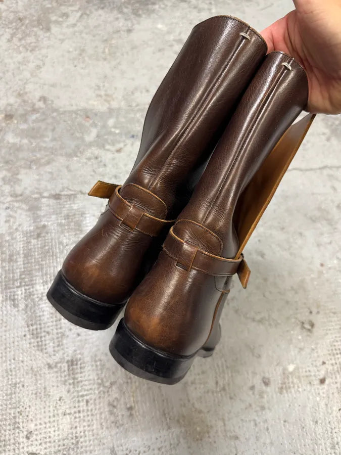 Maison Margiela Brown Ankle Leather Boots DCLLoMn 5