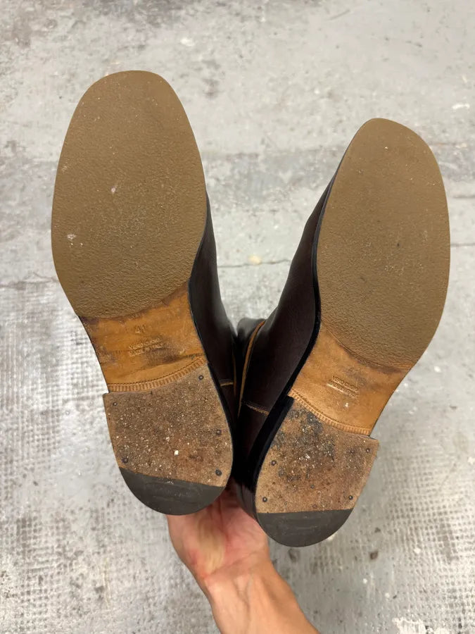 Maison Margiela Brown Ankle Leather Boots DCLLoMn 6