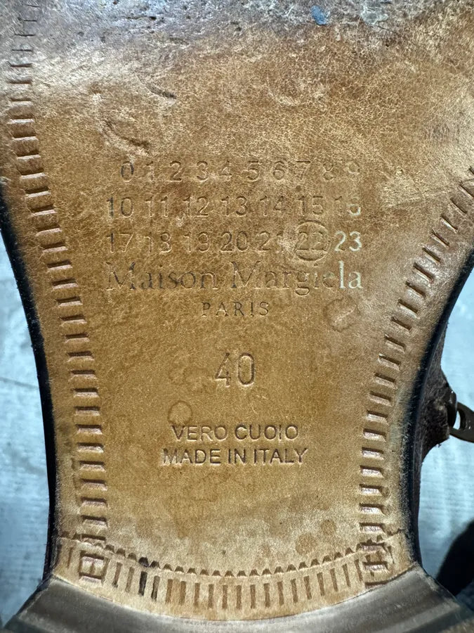 Maison Margiela Brown Eroded Leather Boots (41eu/us8) hUqdnne 10