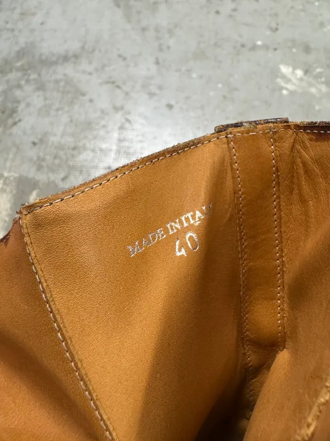 Maison Margiela Brown Eroded Leather Boots (41eu/us8) hUqdnne 11