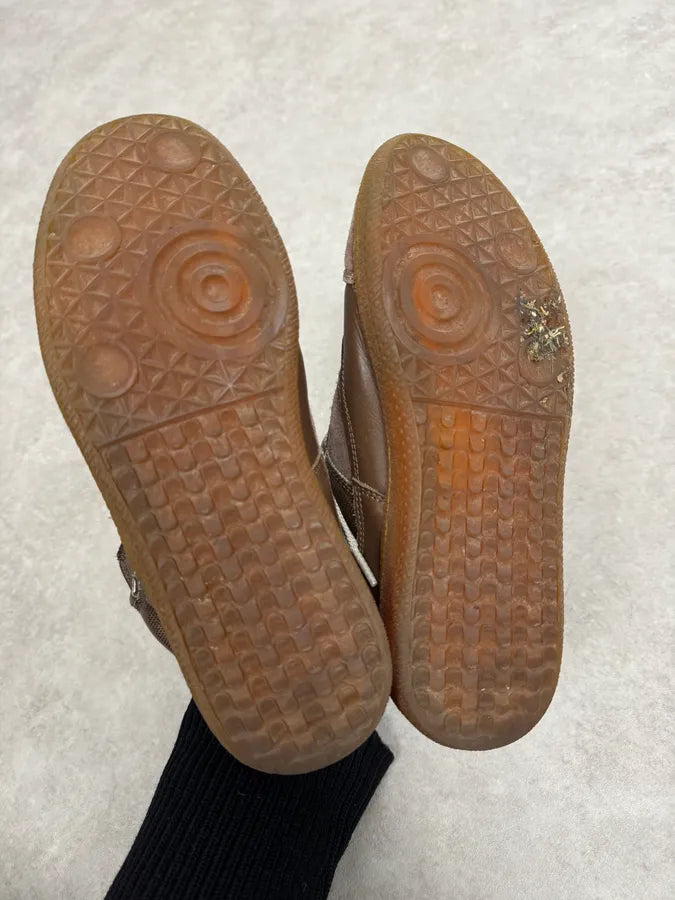 Maison Margiela Brown High Suede Leather Sneakers wIDdfnw 5