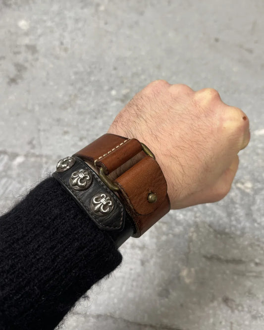 Maison Margiela Brown Strap Cowhide Leather Bracelet (OS) 0