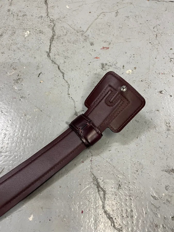Maison Margiela Burgundy Leather Belt FxzEbSQ 6