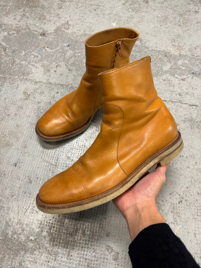 Maison Margiela Camel High Leather Boots iVyKJap 0