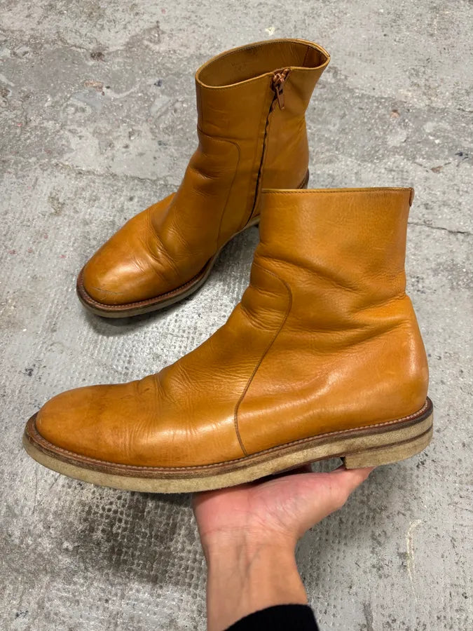 Maison Margiela Camel High Leather Boots iVyKJap 1