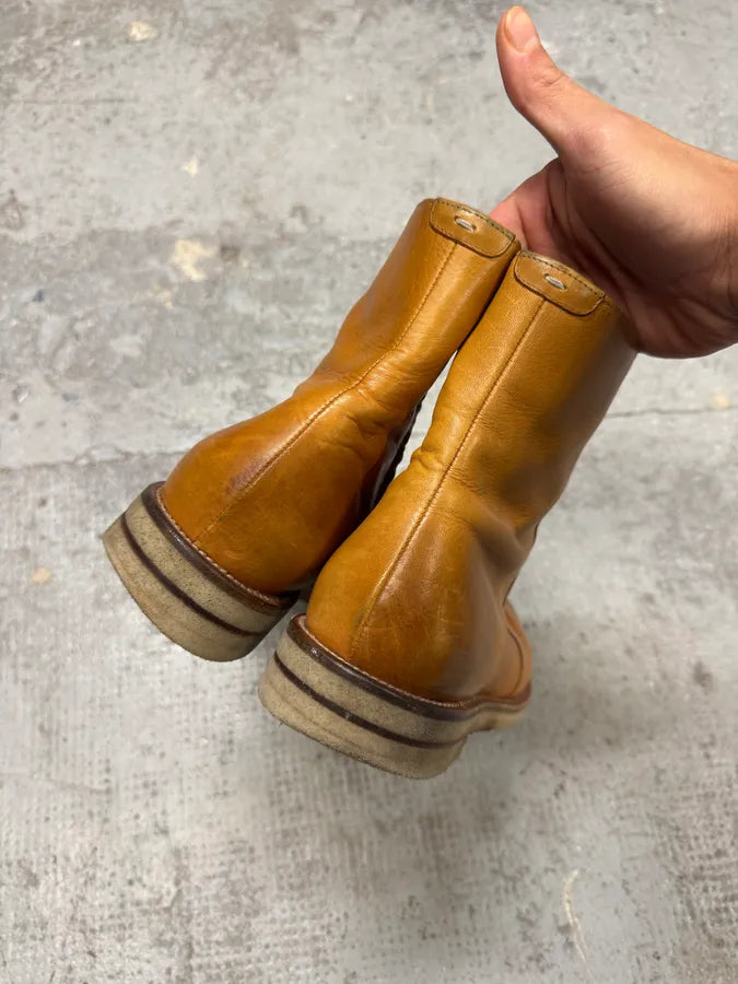 Maison Margiela Camel High Leather Boots iVyKJap 2