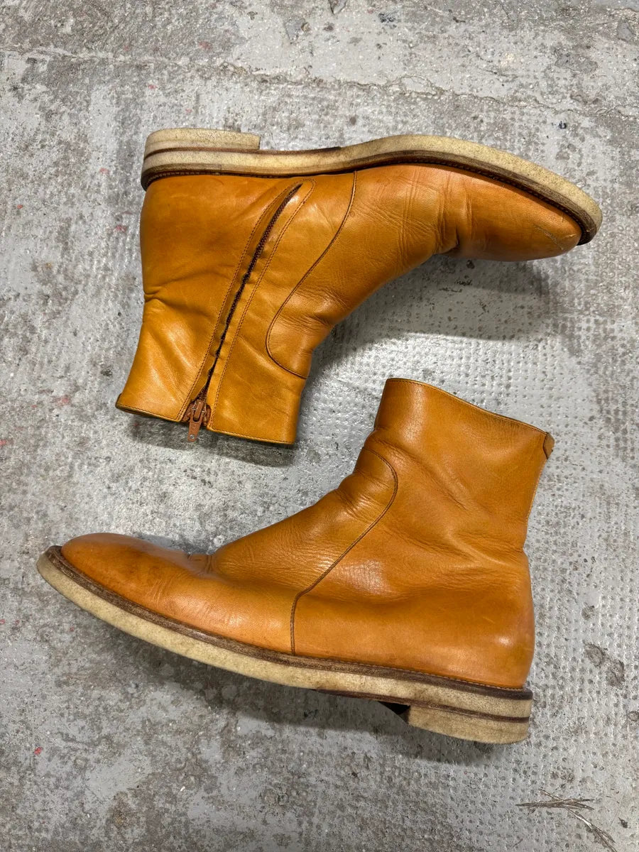 Maison Margiela Camel High Leather Boots iVyKJap 4