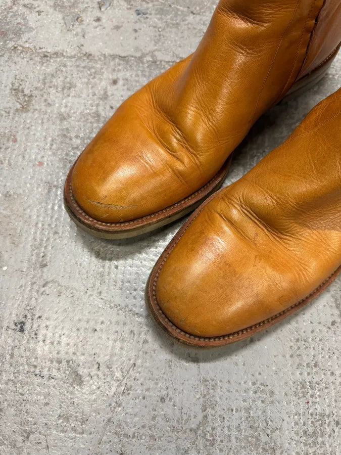 Maison Margiela Camel High Leather Boots iVyKJap 6