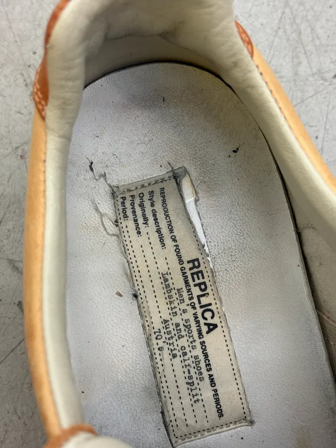 Maison Margiela Cognac Leather Replica Sneakers fqpMKdU 9