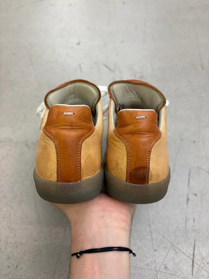 Maison Margiela Cognac Leather Replica Sneakers fqpMKdU 6
