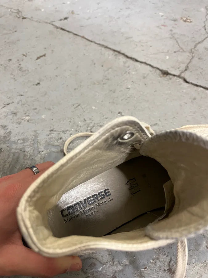 Maison Margiela Converse Beige Cracked Painted High Shoes (39eu/us6.5) pdEfBtJ 8