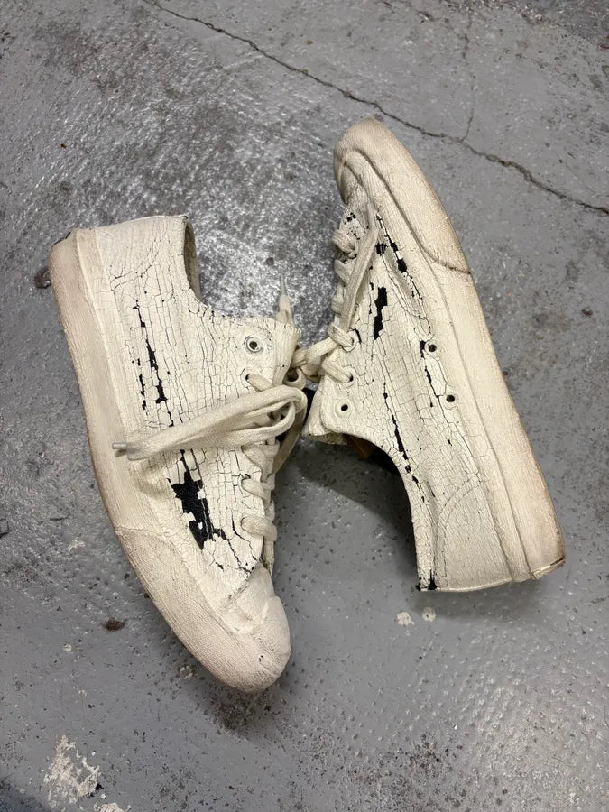2012 Maison Margiela Converse White Painted Sneakers pUBQYKp 5