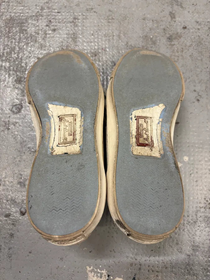 2012 Maison Margiela Converse White Painted Sneakers pUBQYKp 7