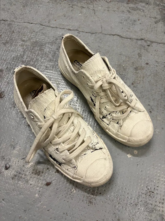 2012 Maison Margiela Converse White Painted Sneakers pUBQYKp 3