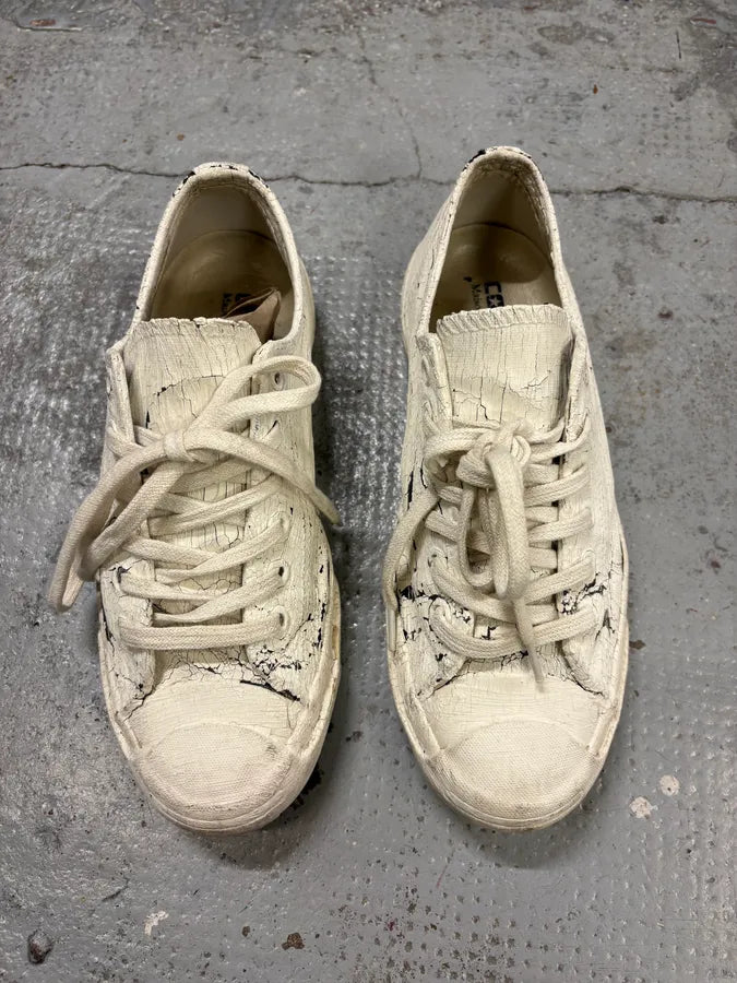 2012 Maison Margiela Converse White Painted Sneakers pUBQYKp 1