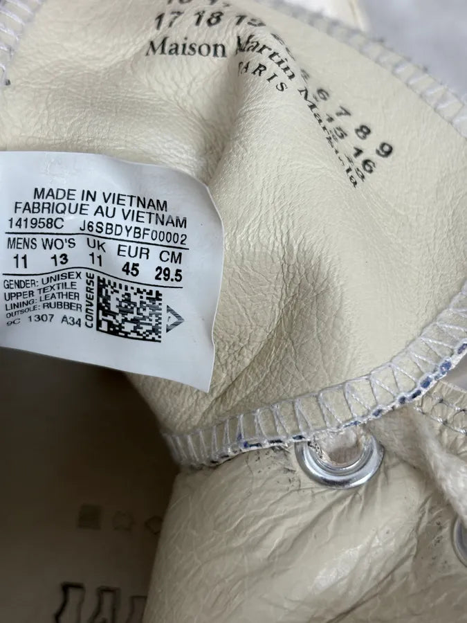 Maison Margiela Converse White Painted Sneakers vwhKyZh 9