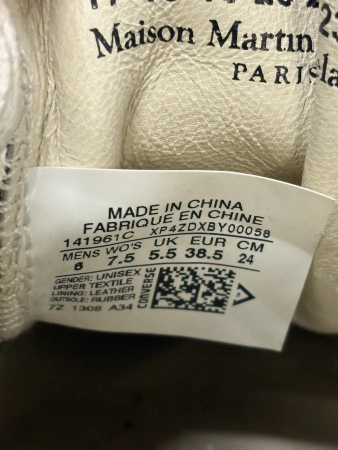 2012 Maison Margiela Converse White Painted Sneakers pUBQYKp 9