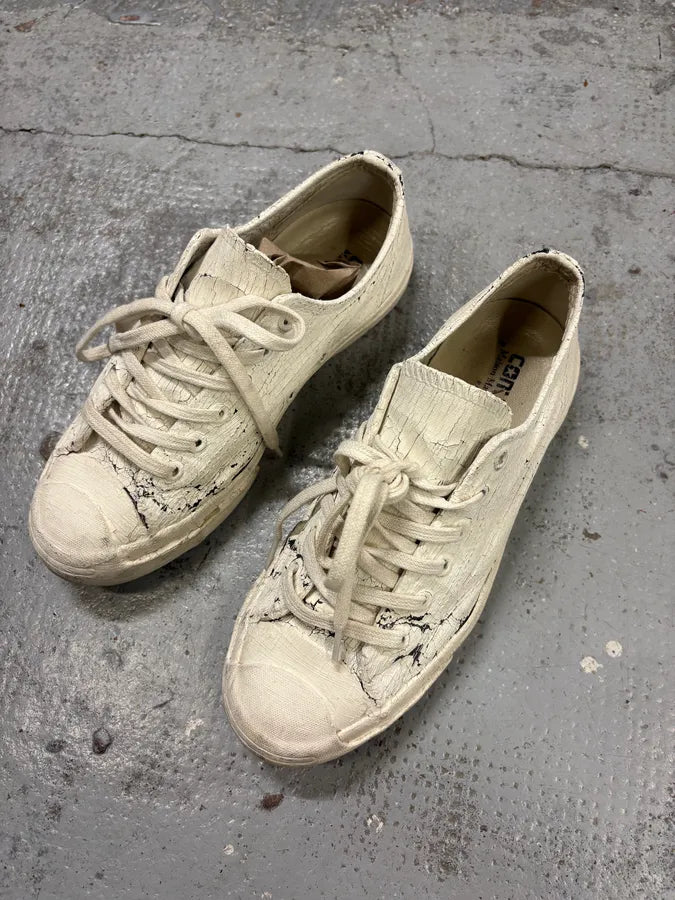 2012 Maison Margiela Converse White Painted Sneakers pUBQYKp 2