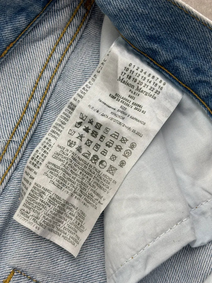 AW2022 Maison Margiela White Painted Cracked Denim Jeans MaGRMle 13