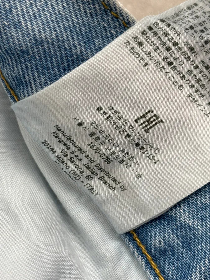 AW2022 Maison Margiela White Painted Cracked Denim Jeans MaGRMle 14