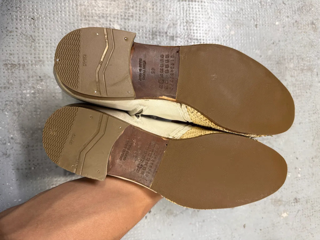 Maison Margiela Creamy Python Leather Boots wMjVMSy 7