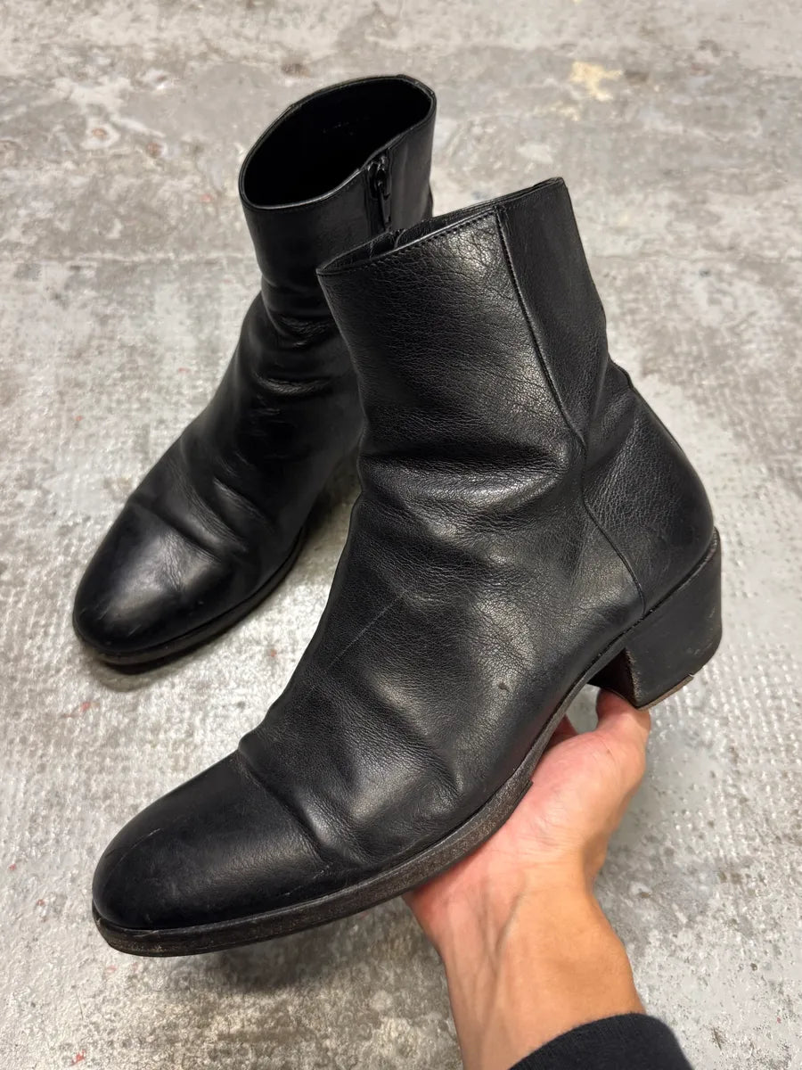 Maison Margiela Cuba Tuxedo Formal Evening Black Leather Boots  SWNyyYy 0