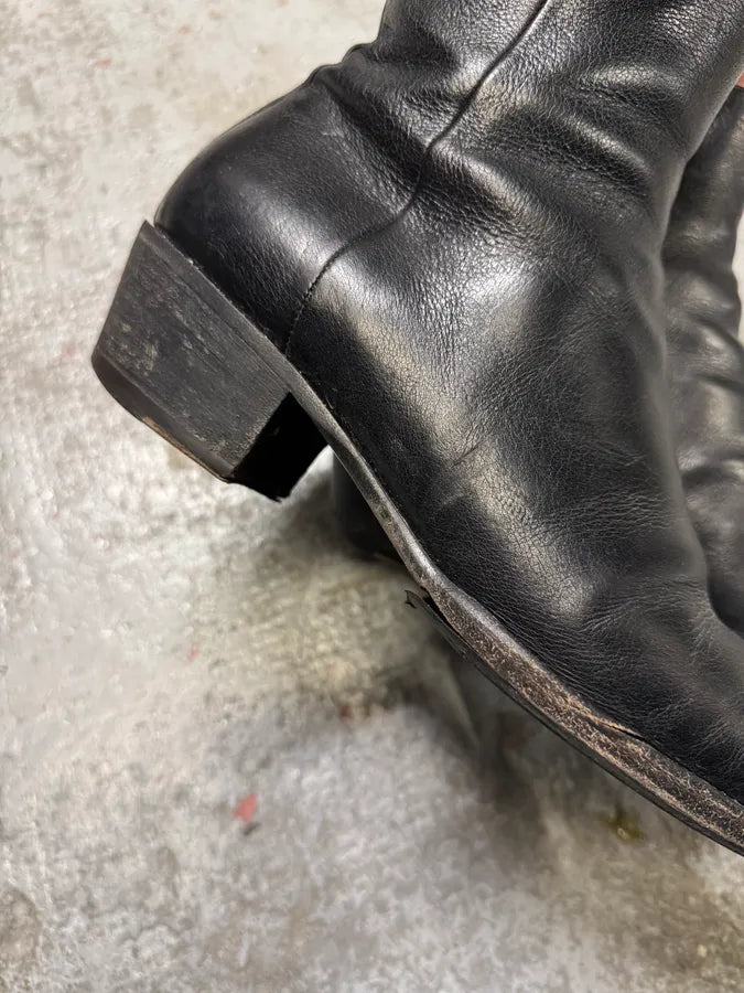 Maison Margiela Cuba Tuxedo Formal Evening Black Leather Boots  SWNyyYy 10