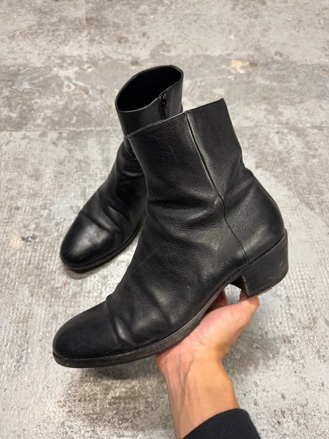 Maison Margiela Cuba Tuxedo Formal Evening Black Leather Boots  SWNyyYy 3