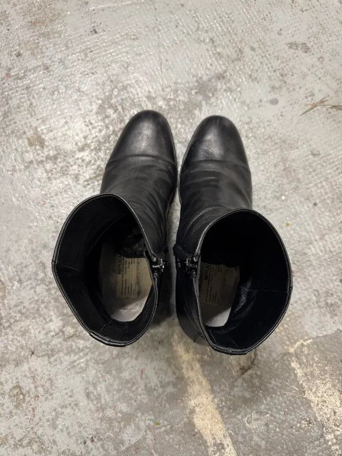 Maison Margiela Cuba Tuxedo Formal Evening Black Leather Boots  SWNyyYy 8