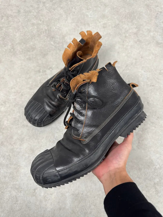 Maison Margiela Cut Black Leather Boots HjiolTn 2