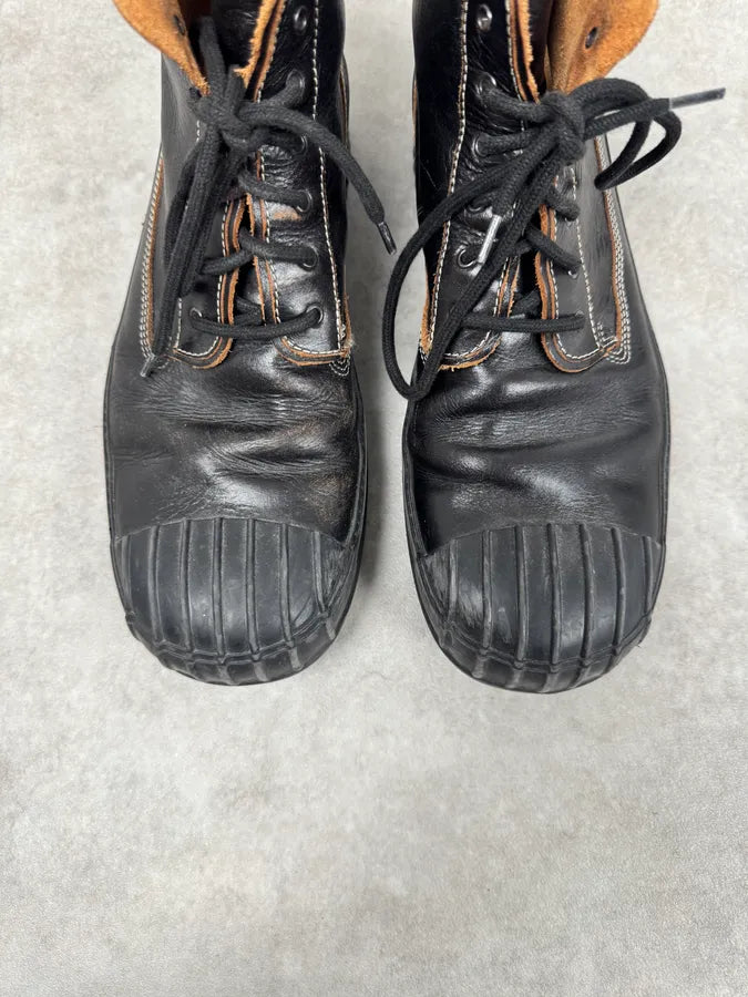 Maison Margiela Cut Black Leather Boots HjiolTn 3