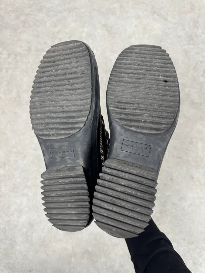 Maison Margiela Cut Black Leather Boots HjiolTn 4