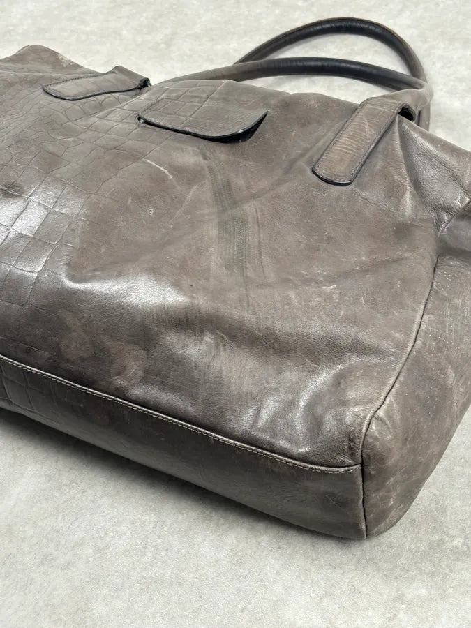 Maison Margiela Crocodile Effect Signature Leather Handle Bag uTWyyhH 7