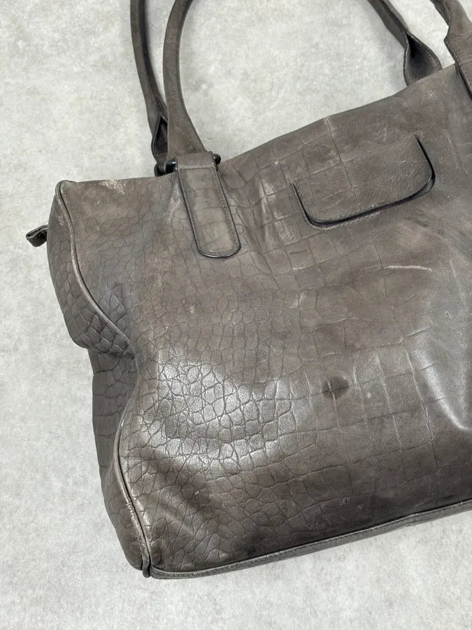 Maison Margiela Crocodile Effect Signature Leather Handle Bag uTWyyhH 13