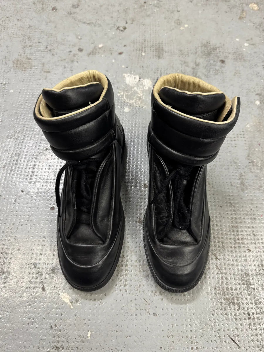 Maison Margiela Future Black Leather High Sneakers aZhiEXG 1