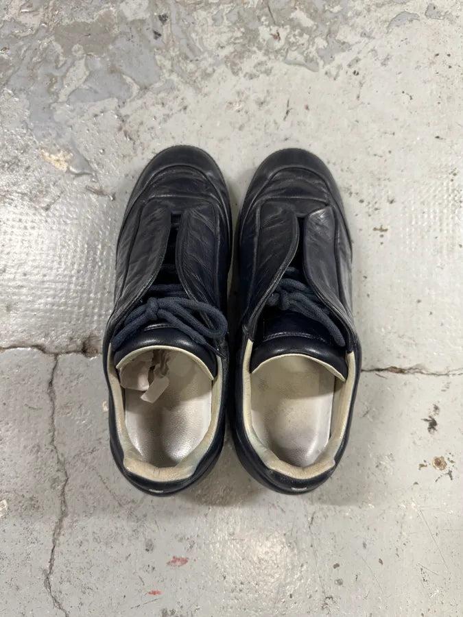 Maison Margiela Future Black Leather Low Sneakers KMEDgDu 4