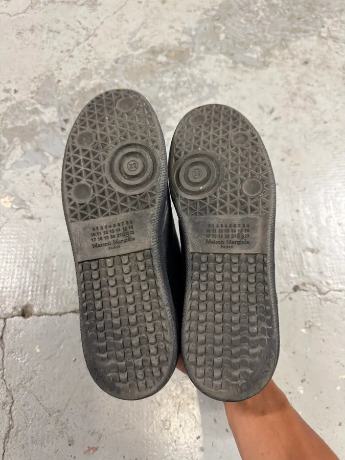 Maison Margiela Future Black Leather Low Sneakers KMEDgDu 6